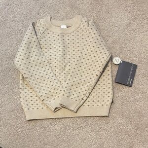 Kids Beige Star Pattern Sweater